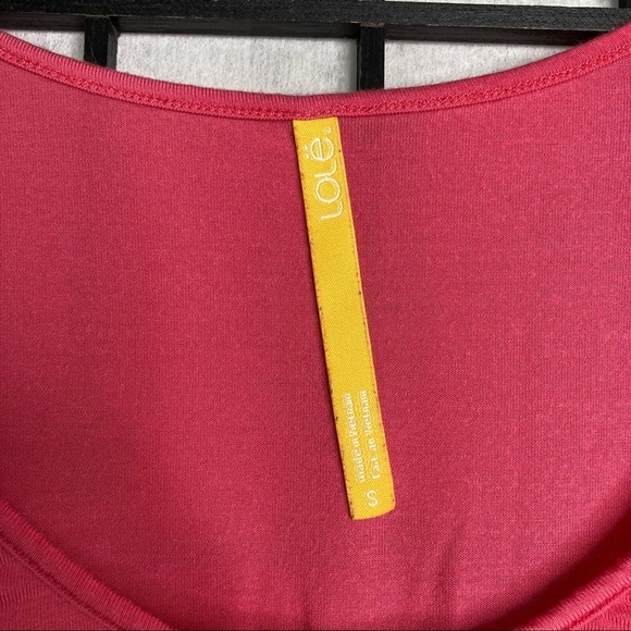 Lole Lightweight Scoopneck Athletic Performance Short Sleeve Top Pink Small - Picture 6 of 10